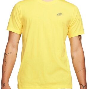 Nike Sportswear Club Men's T-Shirt in the Yellow Strike